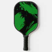 Personalized Green Black Abstract Custom Name Pickleball Paddle (Achterkant)