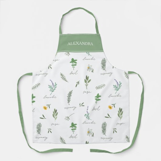 Personalized Green Botanical Schort (Voorkant)