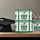 Personalized Green Class of 2026 Graduation Cadeaupapier