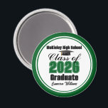 Personalized Green Class of 2026 Graduation Party Magneet<br><div class="desc">Customize your own green high school Class of 2026 graduate magnet for a high school or college graduation party. Cool varsity letters for the year on a great custom commemorative keepsake for seniors.</div>