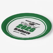 Personalized Green Class of 2026 Graduation Party Papieren Bordje (Gekanteld)