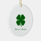 Personalized Green Clover Keramisch Ornament (Rechts)