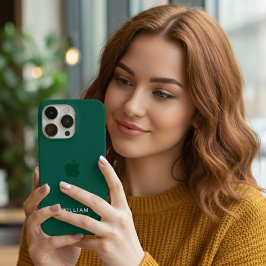 Personalized Green Colour iPhone Case with Custom