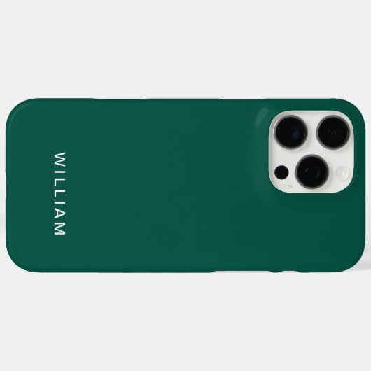 Personalized Green Colour iPhone Case with Custom (Achterkant (horizontaal))