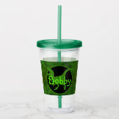 Personalized Green Dinosaur Hide Acryl Drinkbeker (Voorkant)