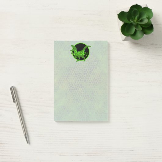 Personalized Green Dinosaur Post-it® Notes (Kantoor)