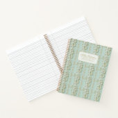 Personalized Green Floral Notebook Notitieboek (Binnen)