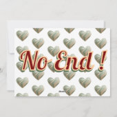 Personalized Green Heart&Bouquet-valentine's card Feestdagenkaart (Achterkant)