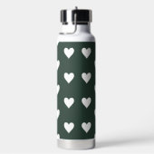 Personalized Green Heart Pattern Waterfles (Rechts)