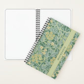 Personalized Green Jasmine Floral Pattern Notitieboek (Binnen)
