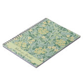 Personalized Green Jasmine Floral Pattern Notitieboek (Linkerzijde)