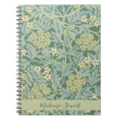 Personalized Green Jasmine Floral Pattern Notitieboek (Voorkant)