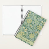 Personalized Green Jasmine Floral Pattern Notitieboek (Binnen)