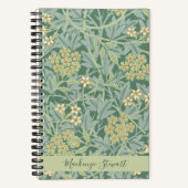 Personalized Green Jasmine Floral Pattern Notitieboek (Voorkant)