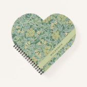 Personalized Green Jasmine Floral Pattern Notitieboek (Voorkant)