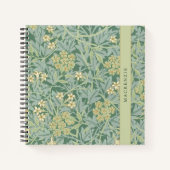 Personalized Green Jasmine Floral Pattern Notitieboek (Voorkant)