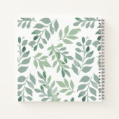 Personalized Green Leaf Spiral Notebook Notitieboek (Achterkant)