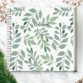 Personalized Green Leaf Spiral Notebook Notitieboek