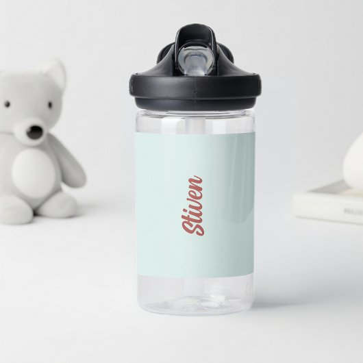 Personalized Green Mint Plastic Bottle for Kids Waterfles
