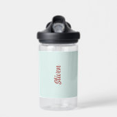 Personalized Green Mint Plastic Bottle for Kids Waterfles (Voorkant)