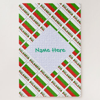 Personalized Green Name Bulgaria Flag Tiled Legpuzzel