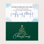 Personalized Green New Year Celebration Cards Kaart (Buitenkant ongevouwen)