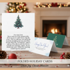 Personalized Green New Year Celebration Cards Kaart