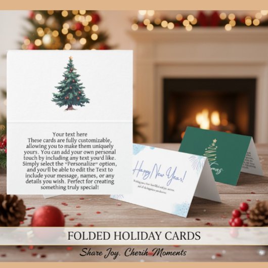 Personalized Green New Year Celebration Cards Kaart