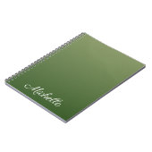 Personalized green ombre notitieboek (Linkerzijde)