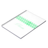 Personalized Green Poka Dots Notitieboek (Linkerzijde)