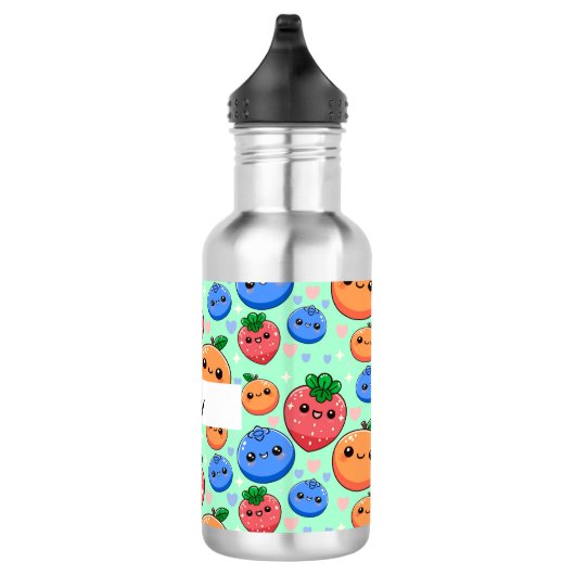 Personalized Green Smiling Fruit Waterfles (Rechts)