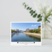 Personalized, Greetings from Hiroshima, Japan Briefkaart (Staand voorkant)