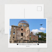 Personalized, Greetings from Hiroshima, Japan Briefkaart (Voorkant / Achterkant)