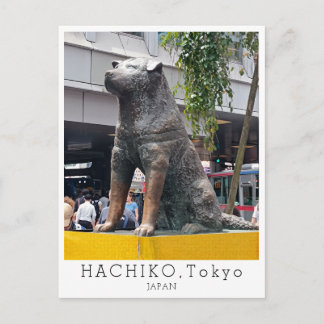 Personalized, Greetings from TOKYO, Hachiko, Japan Briefkaart