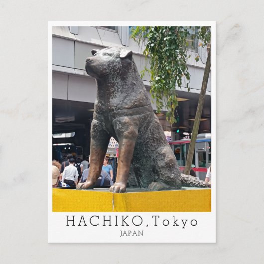 Personalized, Greetings from TOKYO, Hachiko, Japan Briefkaart (Voorkant)