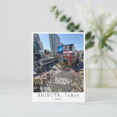 Personalized, Greetings from TOKYO Shibuya, Japan Briefkaart (Staand voorkant)