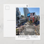 Personalized, Greetings from TOKYO Shibuya, Japan Briefkaart (Voorkant / Achterkant)