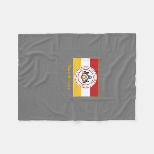 PERSONALIZED Grey Fleece Blanket met witte backer (Voorkant (Horizontaal))