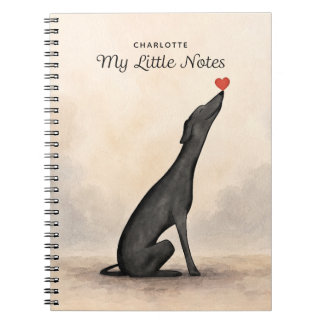 Personalized Greyhound Notebook with Name Notitieboek