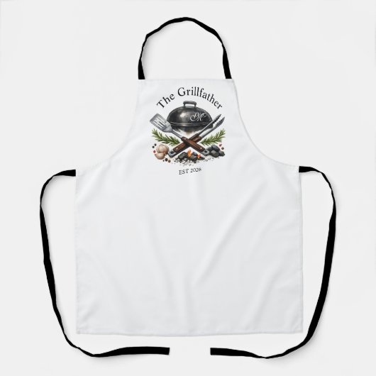 Personalized Grillfather Monogram Schort (Voorkant)