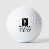 PERSONALIZED GROOMSMAN HUWELIJK FEestPARTIJ  GOLFB Golfballen (Voorkant)