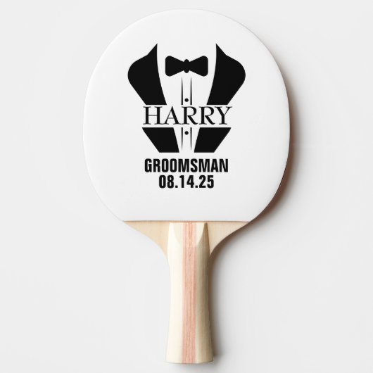 Personalized Groomsmen Gifts Tafeltennisbatje (Voorkant)