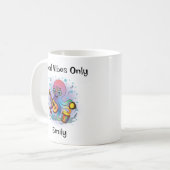 Personalized Groovy Octopus Mug – Retro Hippie Koffiemok (Voorkant links)