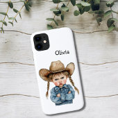 Personalized Grumpy Cowgirl in Denim Jacket Case-Mate iPhone Case