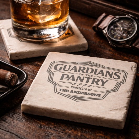 Personalized Guardians of the Pantry Stone Coaster Stenen Onderzetter