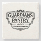 Personalized Guardians of the Pantry Stone Coaster Stenen Onderzetter (Voorkant)