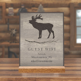 Personalized Guest WiFi Sign for Cabins & Rentals Acryl Bord