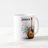 Personalized guitar coffee mug koffiemok (Voorkant rechts)