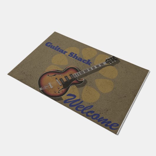 Personalized Guitar doormat, Lovely Closing Gift Deurmat (Schuin)