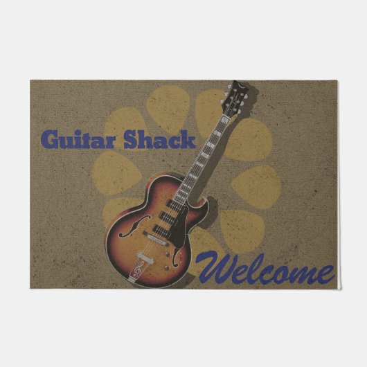 Personalized Guitar doormat, Lovely Closing Gift Deurmat (Voorkant)